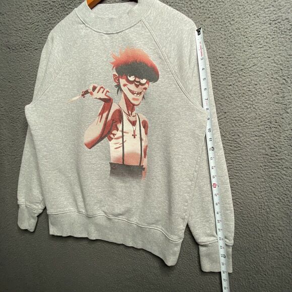 Vintage Y2K G foot 2006 Anima Gorillaz Murdoc Big logo sweatshirt Band Music - Picture 14 of 16